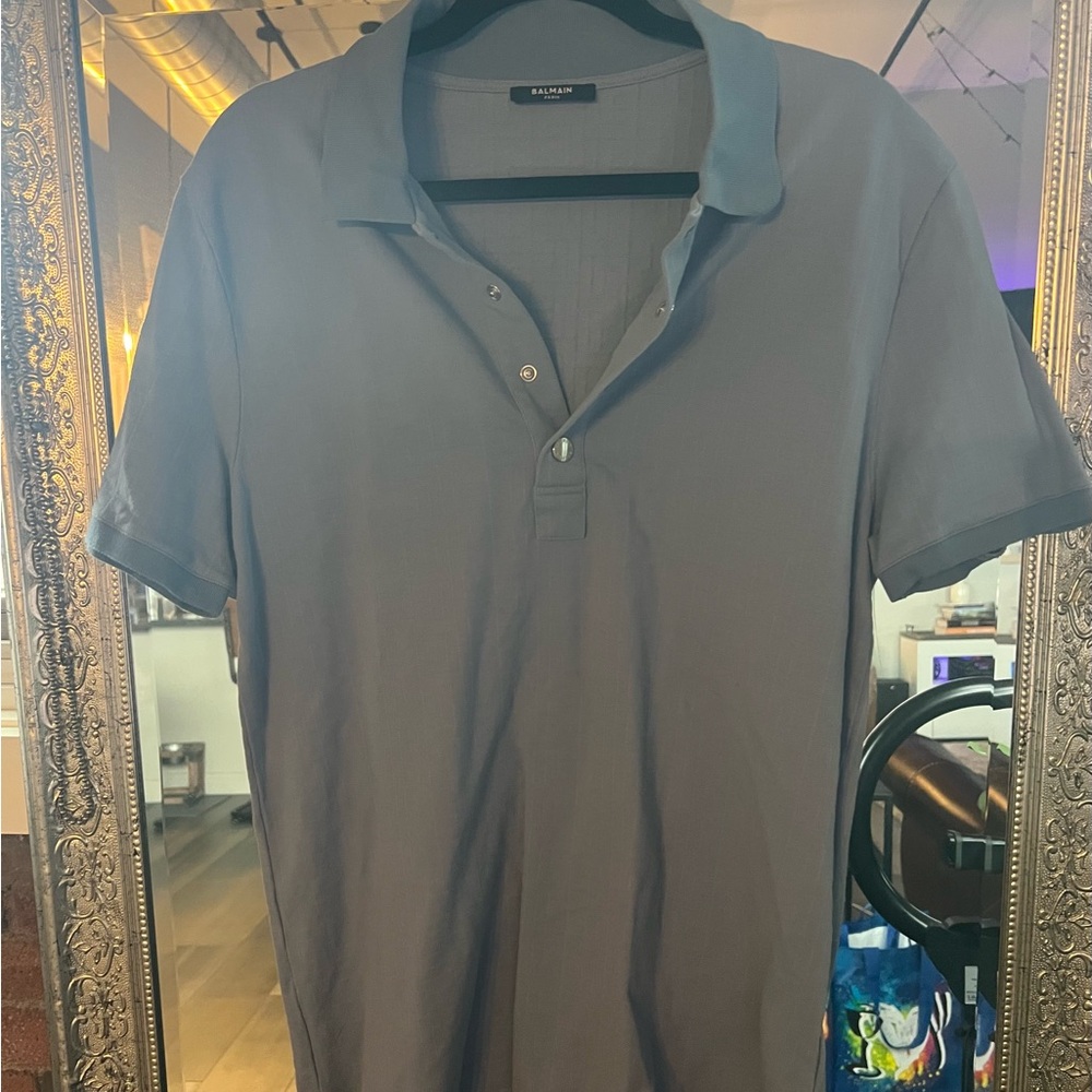 Balmain Men's Shirt Blue